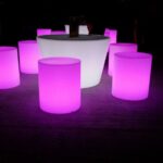 Pouf et table basse Led Design